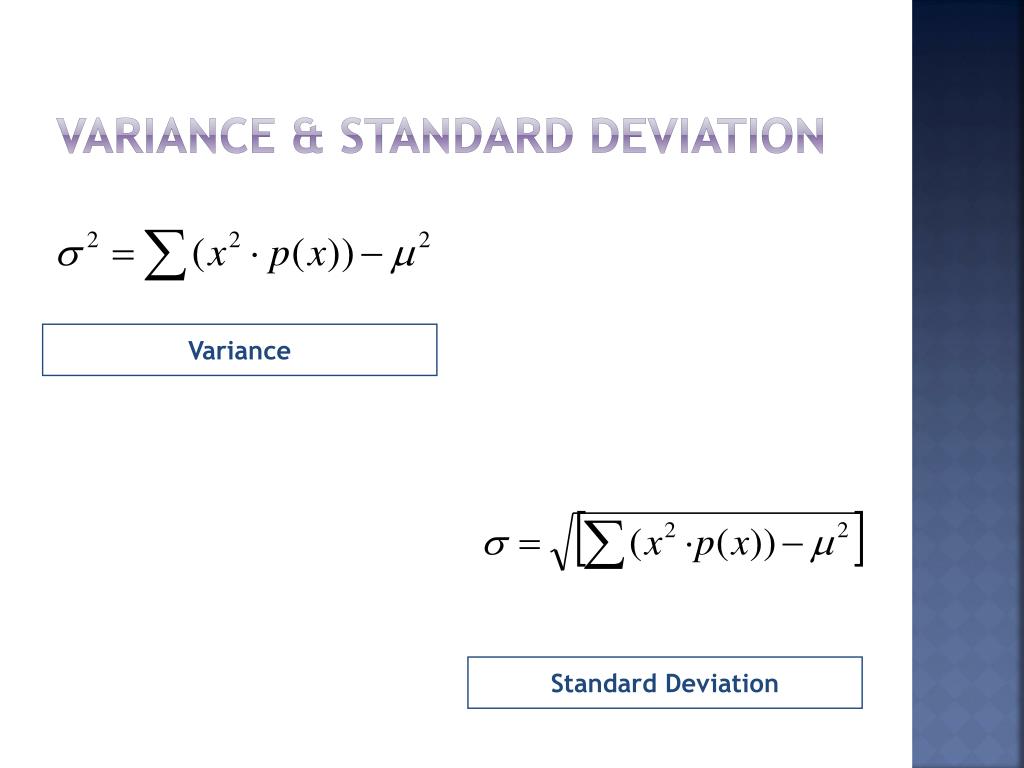 PPT Mean, variance, standard deviation and expectation PowerPoint