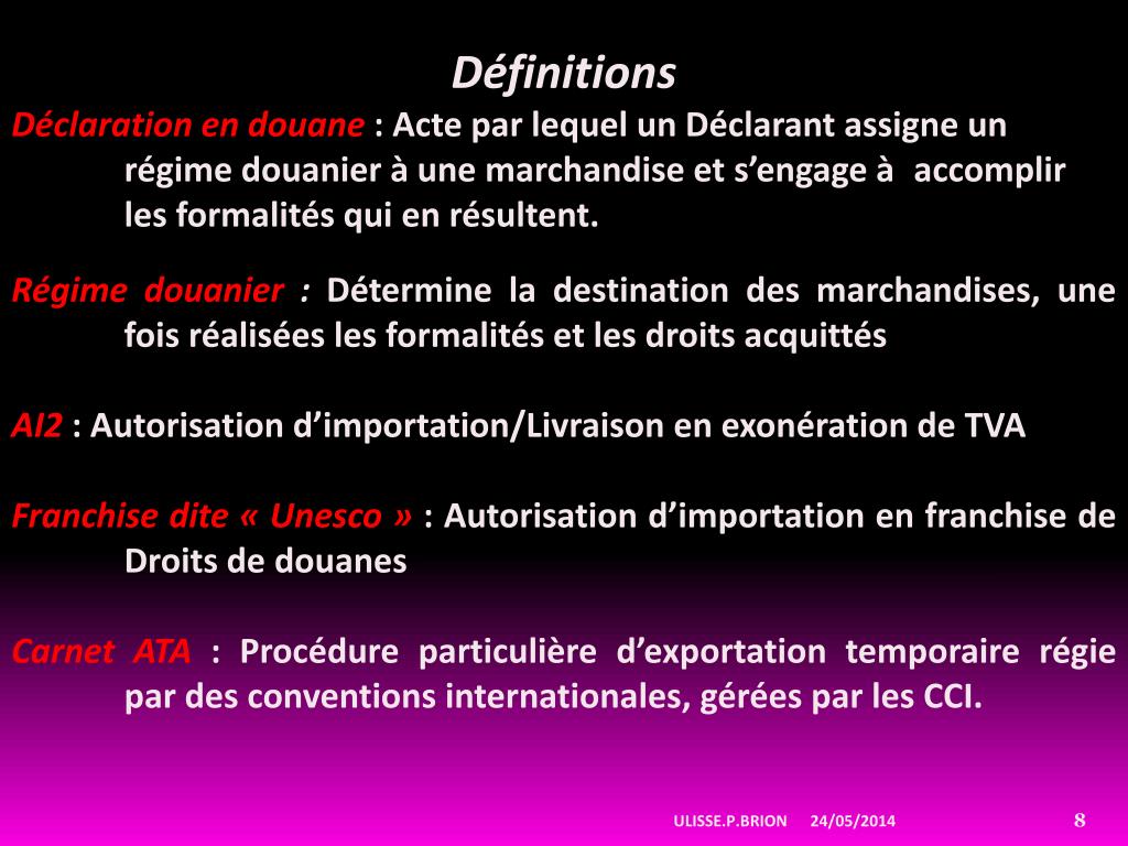 PPT P résentation d’ U lisse . C ompétences. P restations. . D ouane