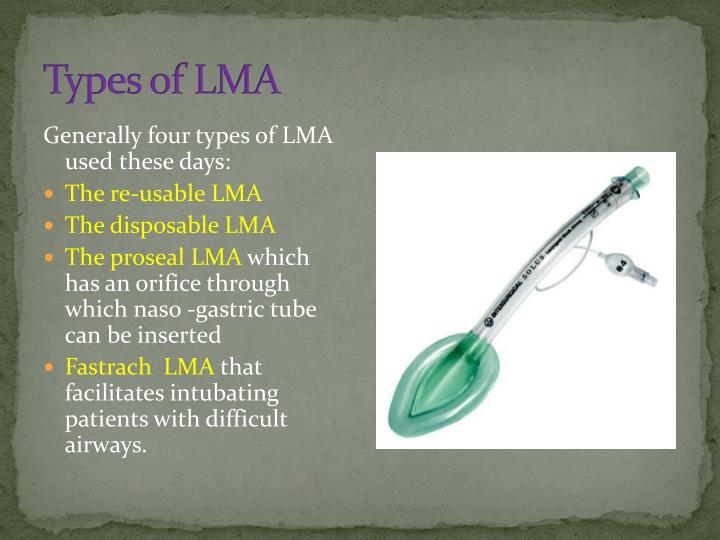 PPT LARYNGEAL MASK AIRWAY (LMA) PowerPoint Presentation ID823780