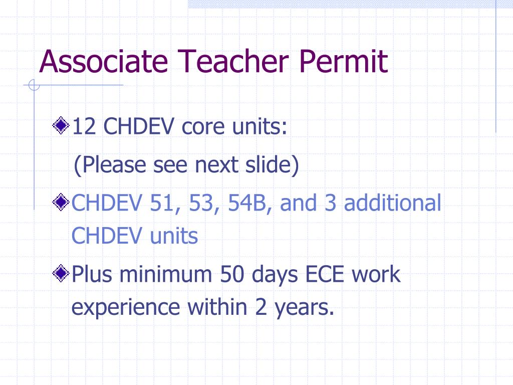 PPT California Child Development Permit Requirements PowerPoint