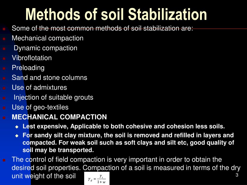 PPT Soil MechanicsII Soil Stabilization and Improvement PowerPoint