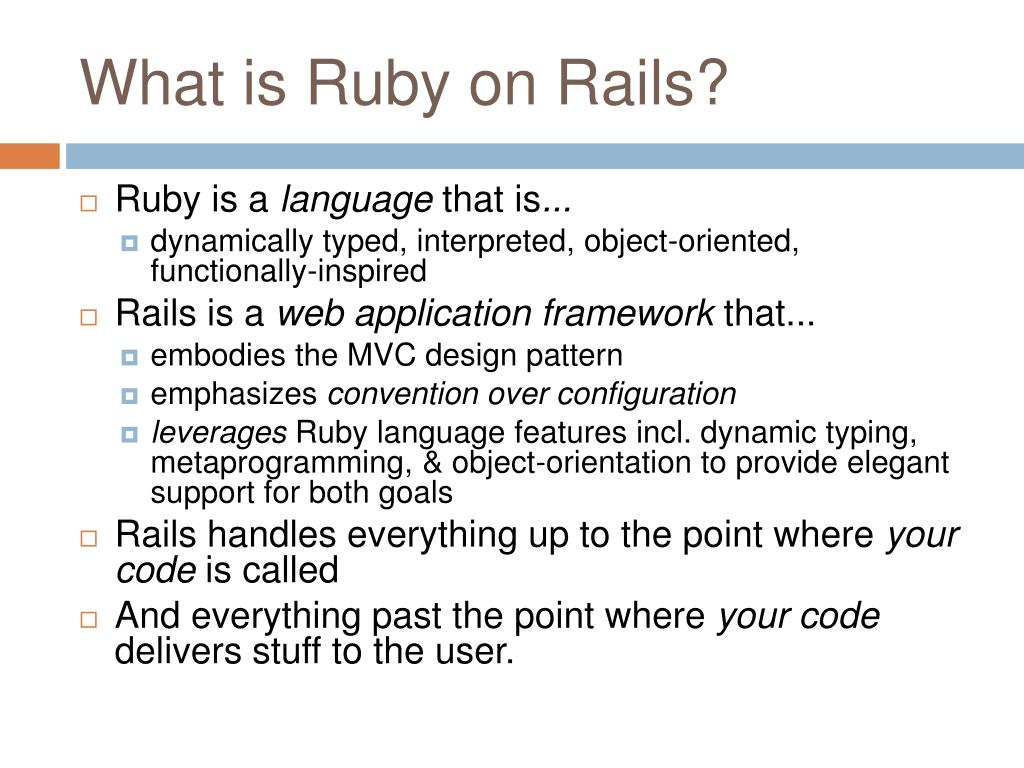 PPT Ruby on Rails PowerPoint Presentation, free download ID824569