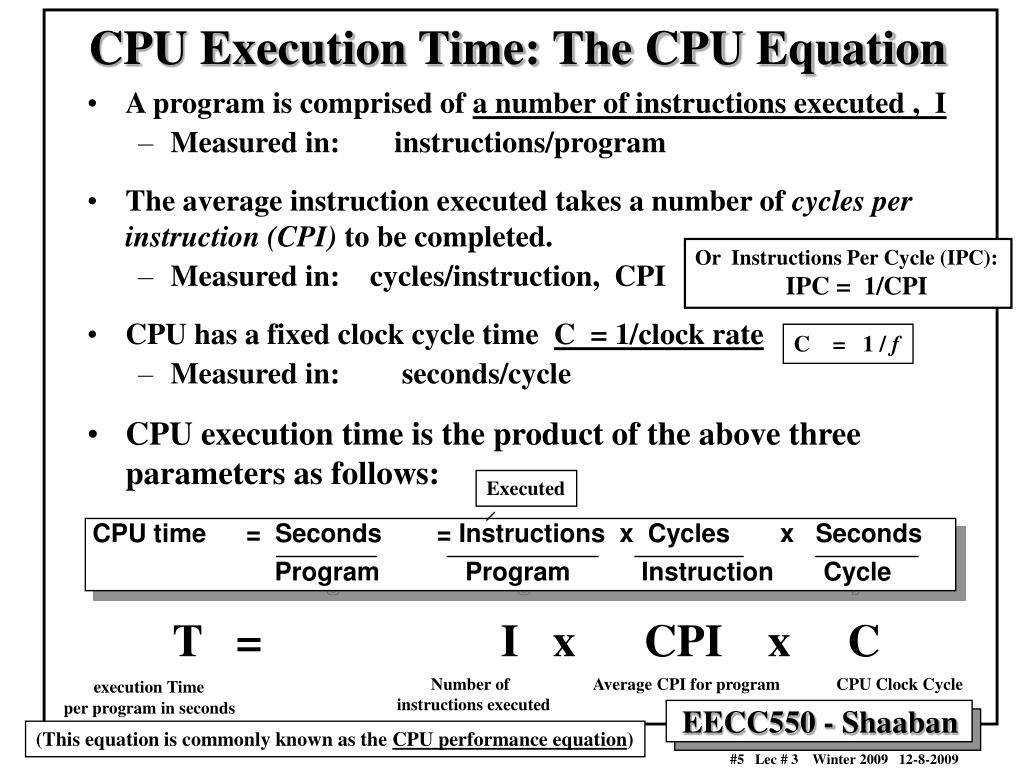 PPT CPU Performance Evaluation Cycles Per Instruction (CPI) PowerPoint Presentation ID824794