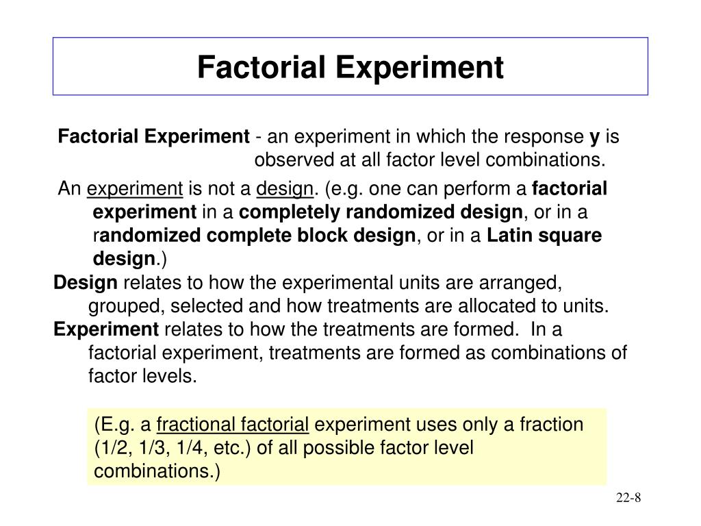 PPT Factorial Treatments ( § 14.3, 14.4, 15.4) PowerPoint Presentation ID830784