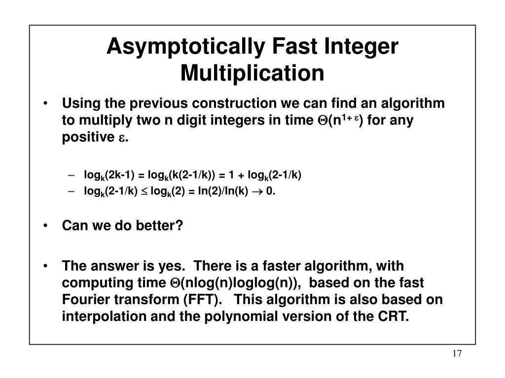 PPT Karatsuba’s Algorithm for Integer Multiplication PowerPoint