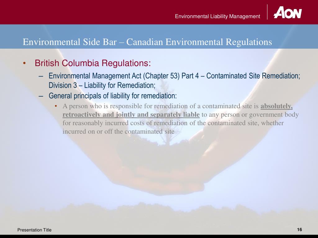 PPT Environmental Liability Management Emerging Issues and Trends
