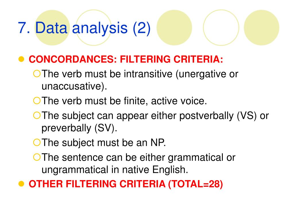 PPT Postverbal subjects in L2 English a corpusbased study ICLC
