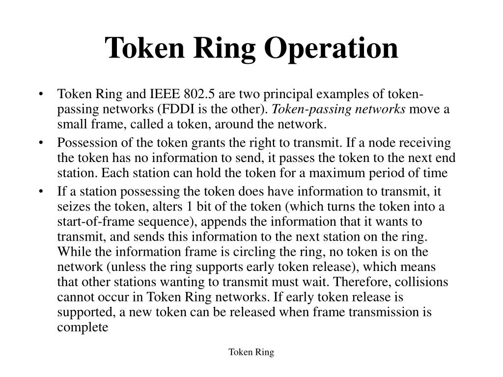 PPT Token Ring/IEEE 802.5 PowerPoint Presentation, free download ID