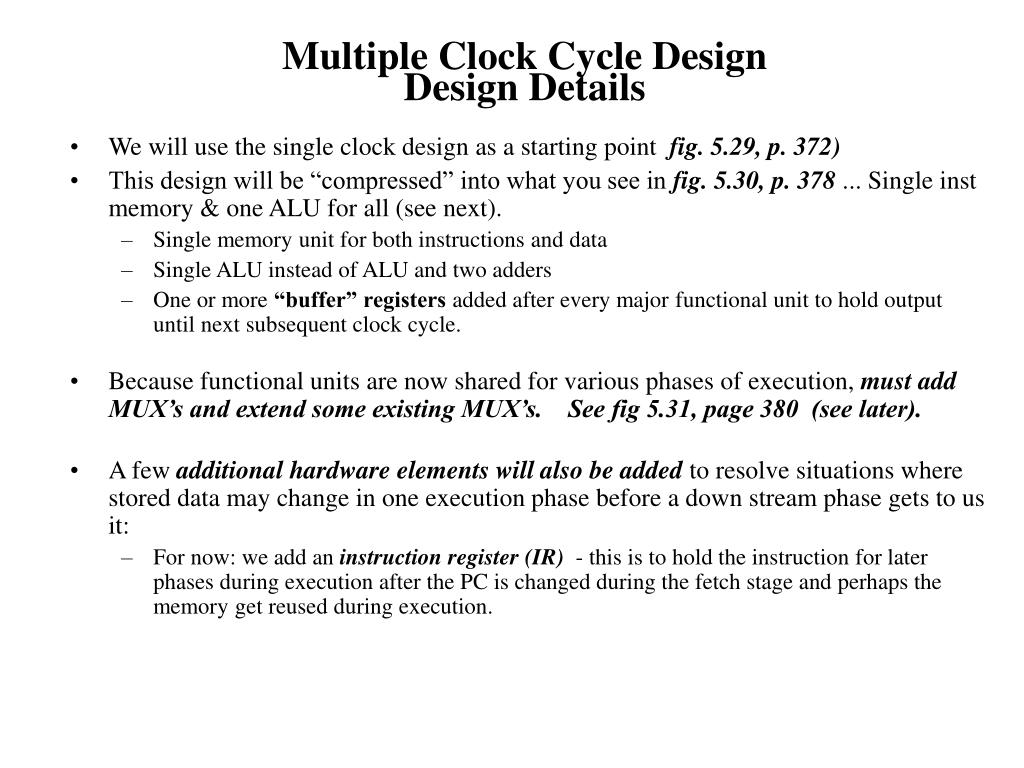 PPT The Processor Data Path & Control Chapter 5 Part 2 MultiClock
