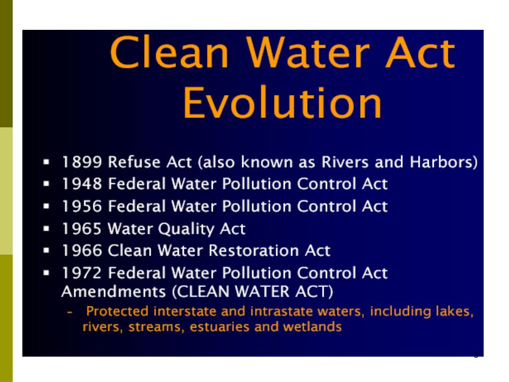 PPT The Federal Water Pollution Control Act of 1948 PowerPoint Presentation ID83568