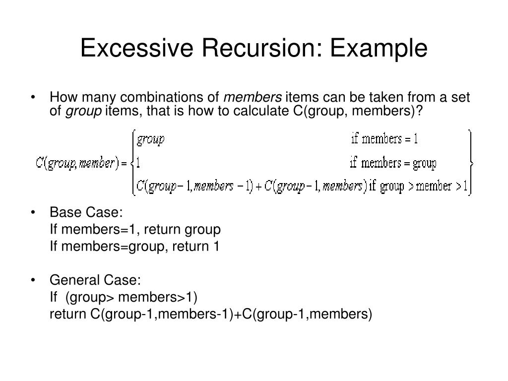 PPT Nested and Excessive Recursion PowerPoint Presentation, free