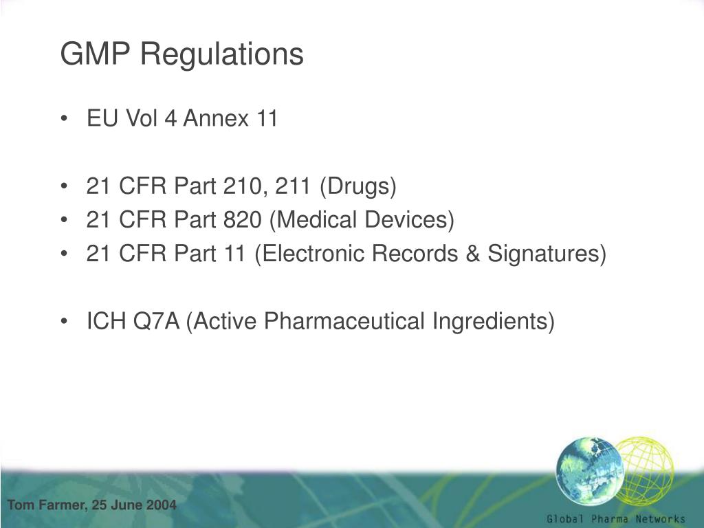 PPT GMP Inspections A Global Perspective Auditing of