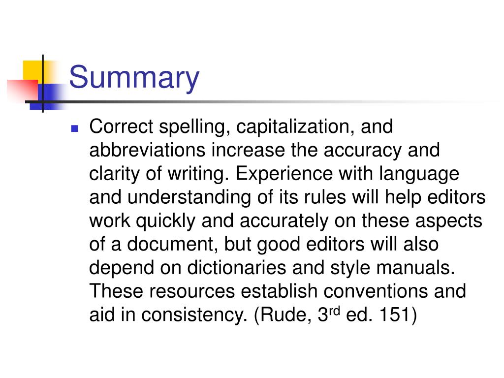 PPT Chapter 9 Spelling, Capitalization, and Abbreviations PowerPoint