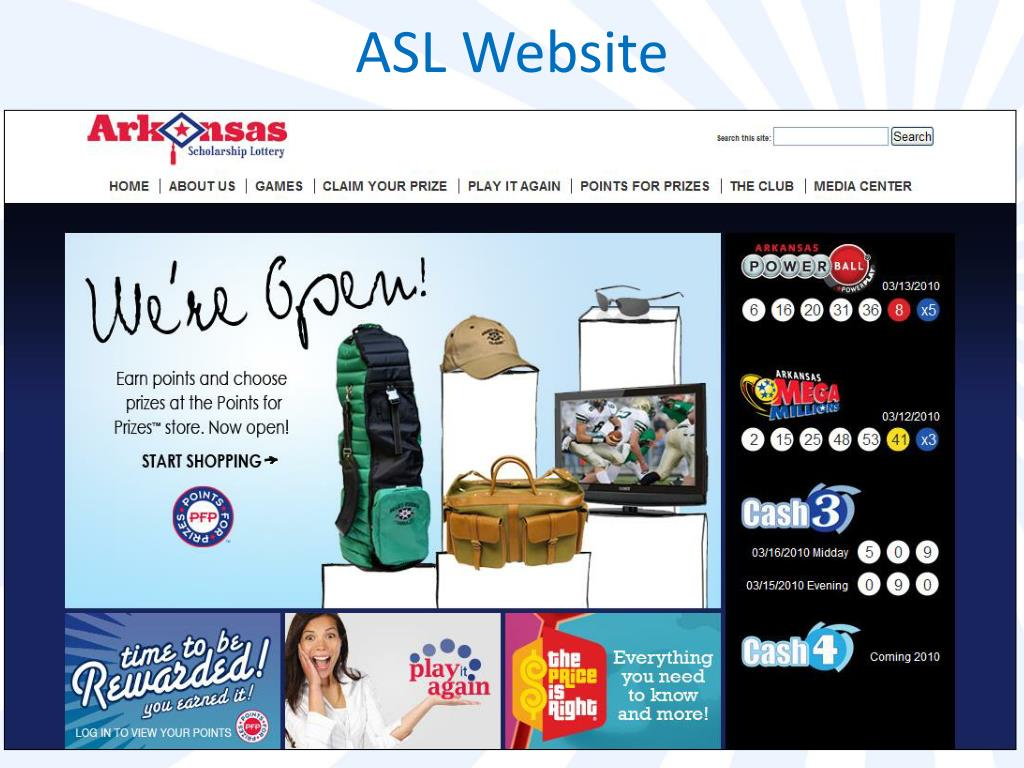 PPT Arkansas Scholarship Lottery Player Rewards Programs PowerPoint