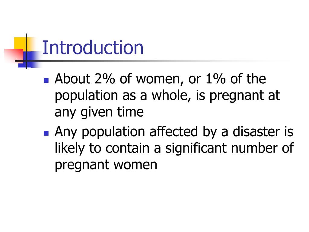 PPT Caring for Pregnant Women During Disasters and Evacuations