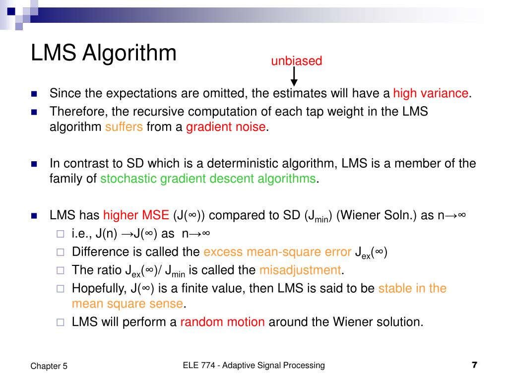 PPT Least MeanSquare Adaptive Filtering PowerPoint Presentation