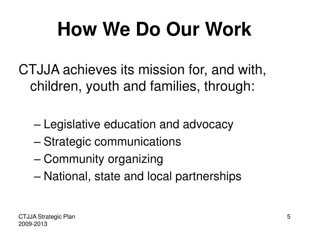 PPT Connecticut Juvenile Justice Alliance Strategic Plan 20092013