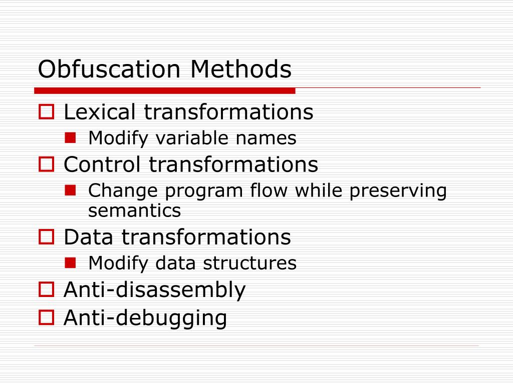 PPT Code Obfuscation PowerPoint Presentation, free download ID847735