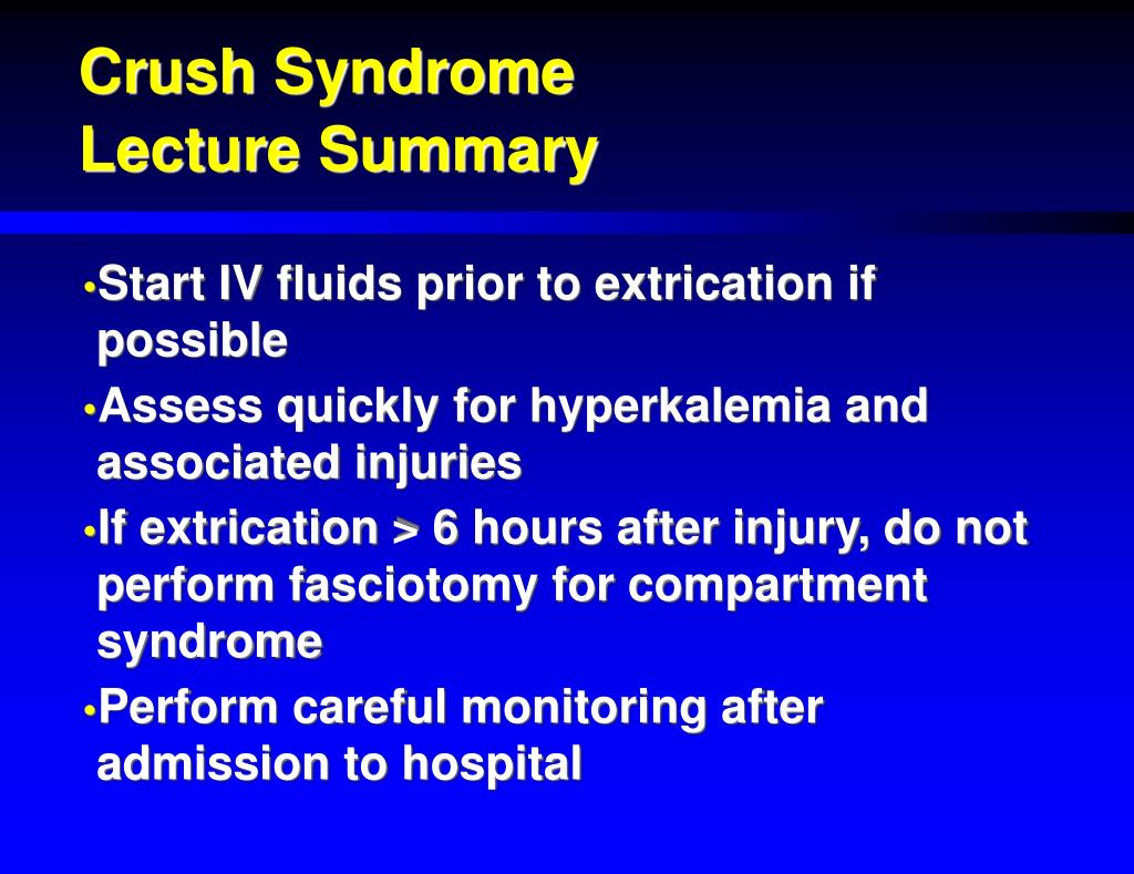 PPT Crush Injury and Crush Syndrome PowerPoint Presentation, free