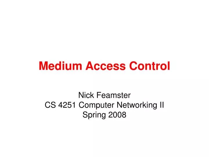 PPT - Medium Access Control PowerPoint Presentation, free download - ID