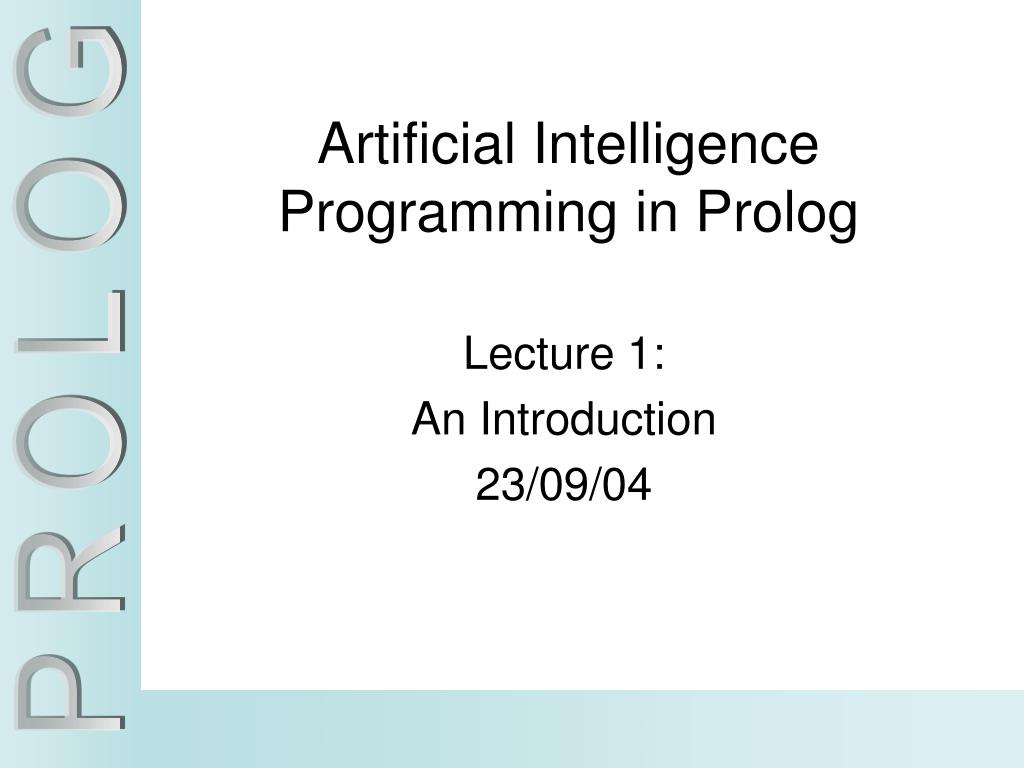 PPT Artificial Intelligence Programming in Prolog PowerPoint