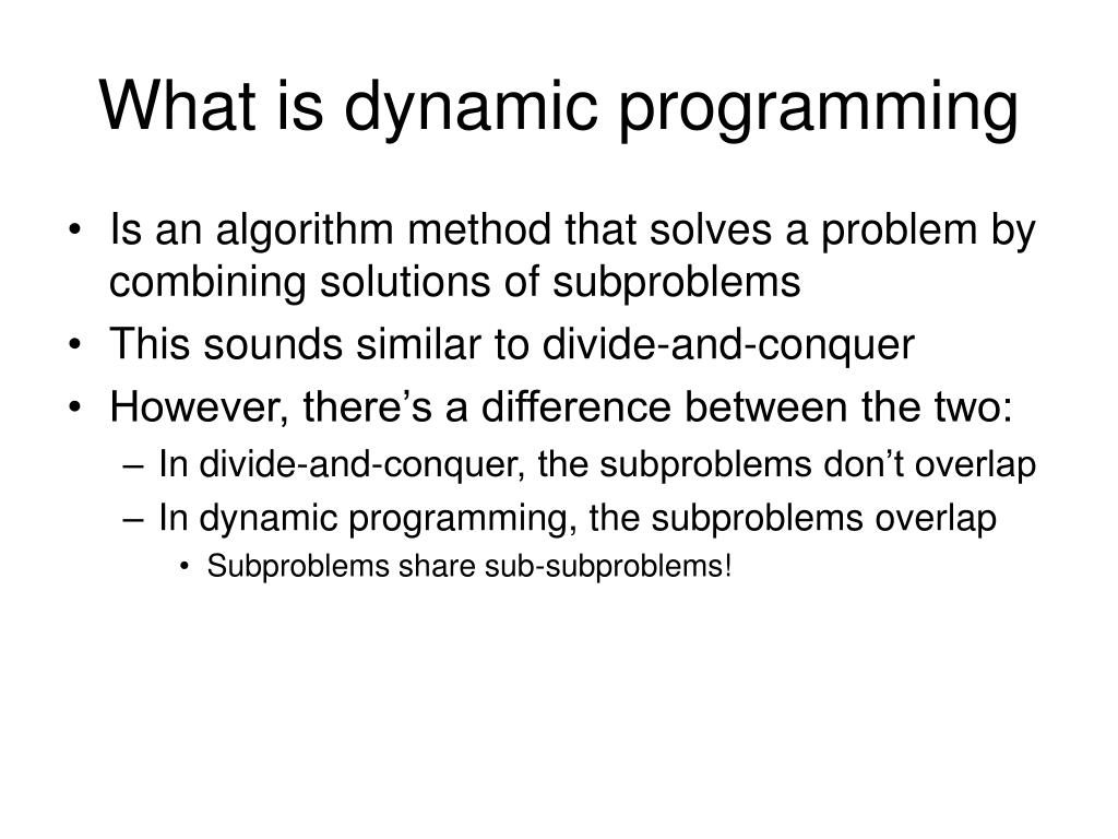PPT Dynamic Programming PowerPoint Presentation, free download ID
