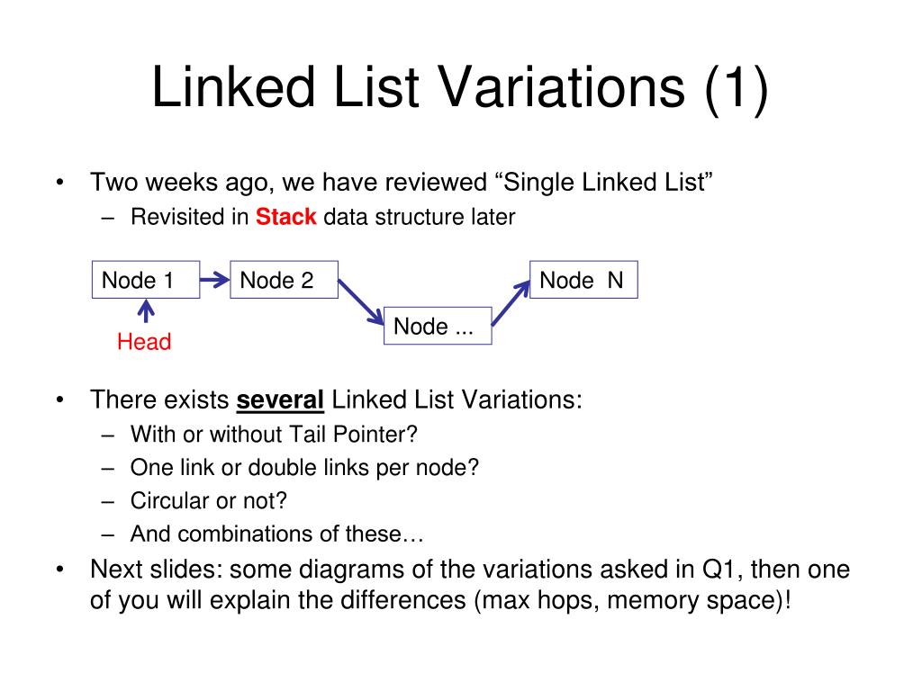 PPT Tutorial 5 Linked List Variations, Stack, & Queue PowerPoint