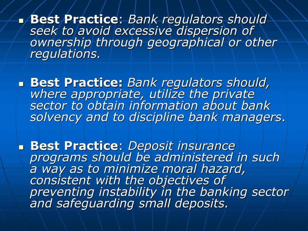 PPT Banking Sector Governance General Principles and Best Practices