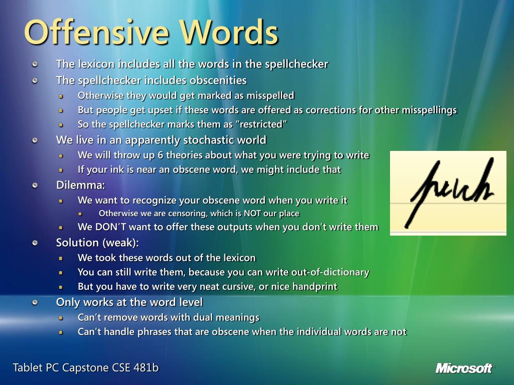 PPT Microsoft???s Cursive Handwriting Recognizer PowerPoint