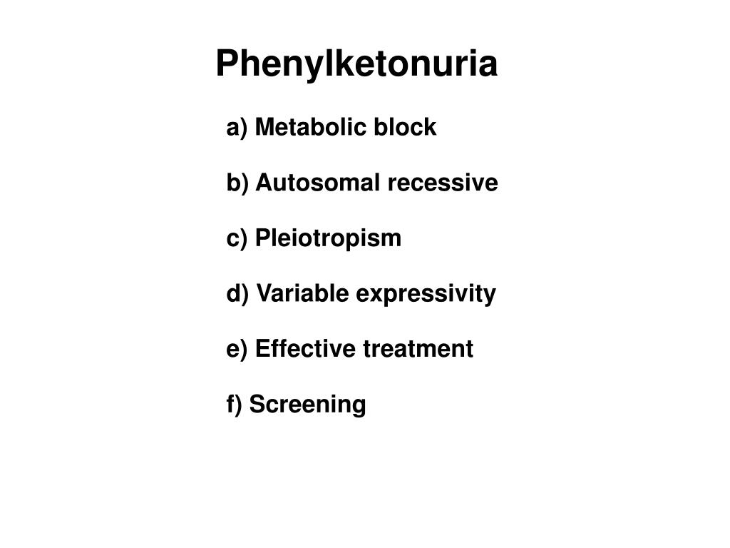 PPT Phenylketonuria PowerPoint Presentation, free download ID863685