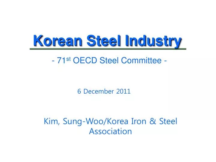 PPT Korean Steel Industry PowerPoint Presentation, free download ID