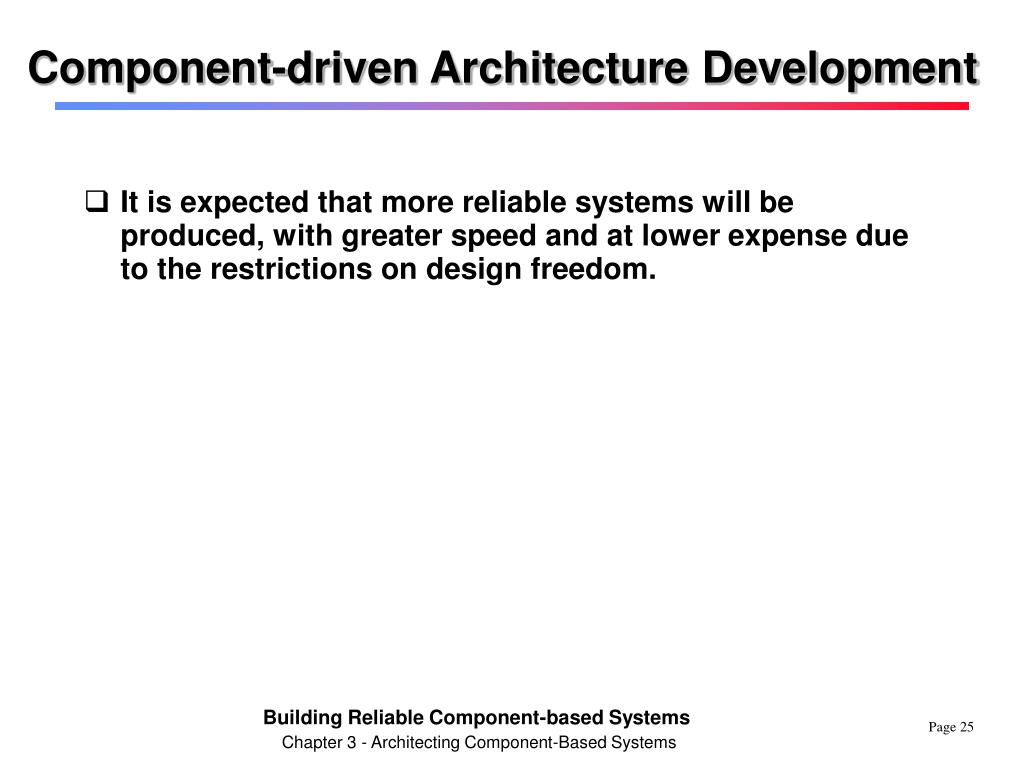 PPT Chapter 3 Architecting ComponentBased Systems PowerPoint