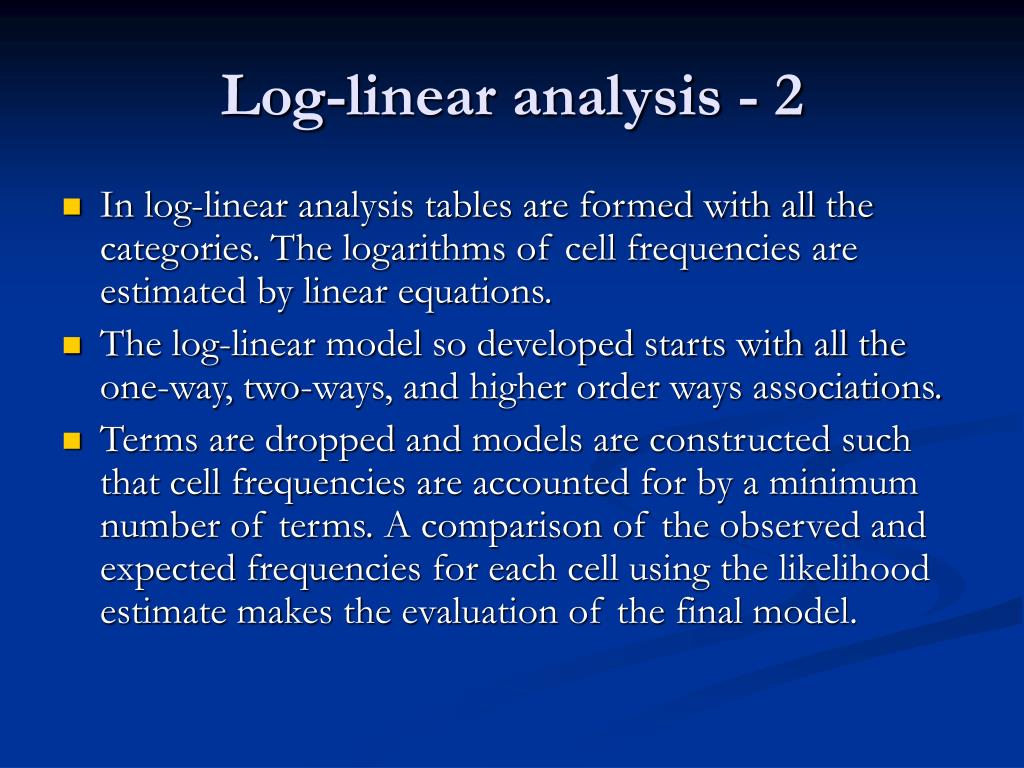PPT Loglinear Analysis PowerPoint Presentation, free download ID