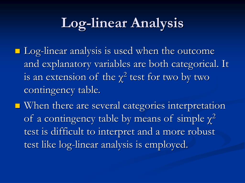 PPT Loglinear Analysis PowerPoint Presentation, free download ID