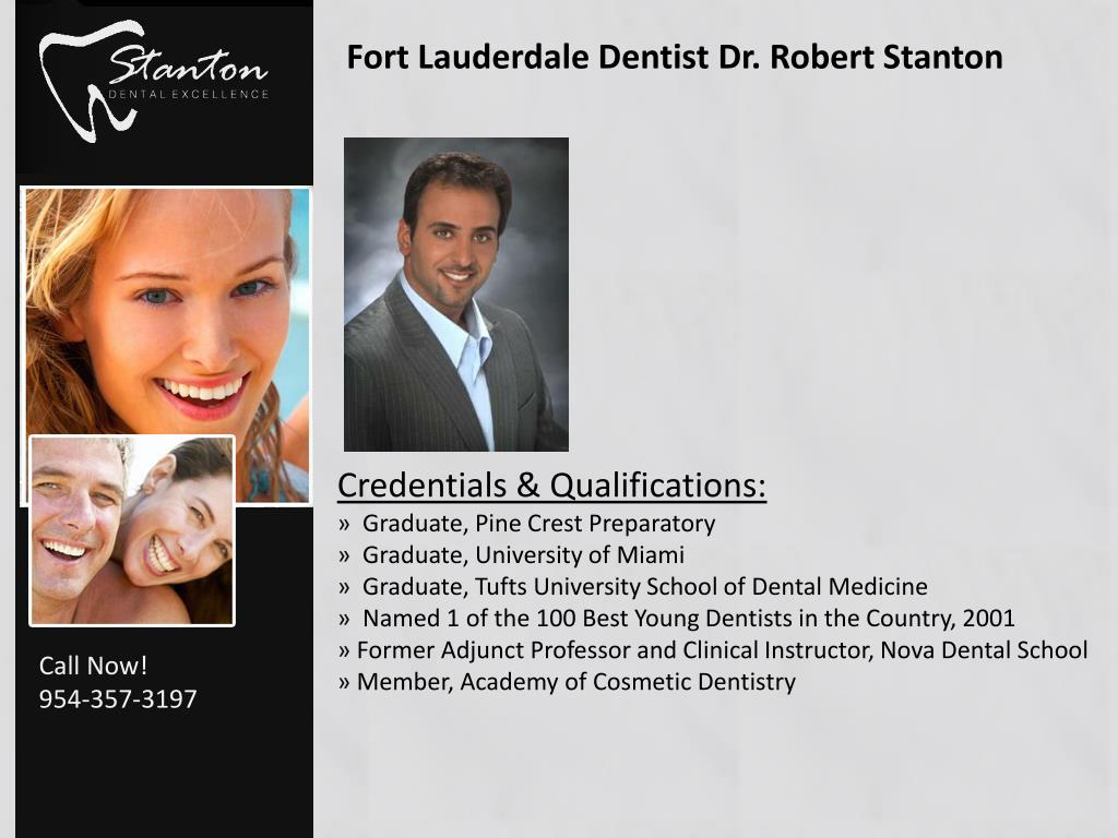 PPT Florida Cosmetic Dentist Dr. Robert Stanton PowerPoint