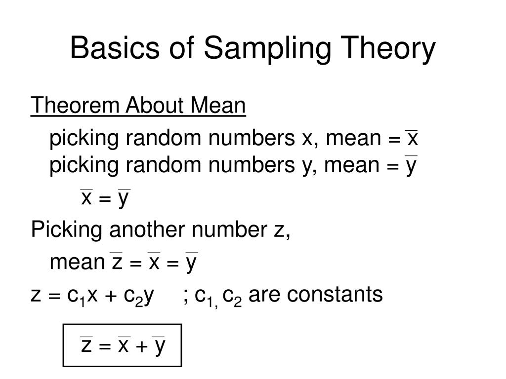 PPT Basics of Sampling Theory PowerPoint Presentation, free download