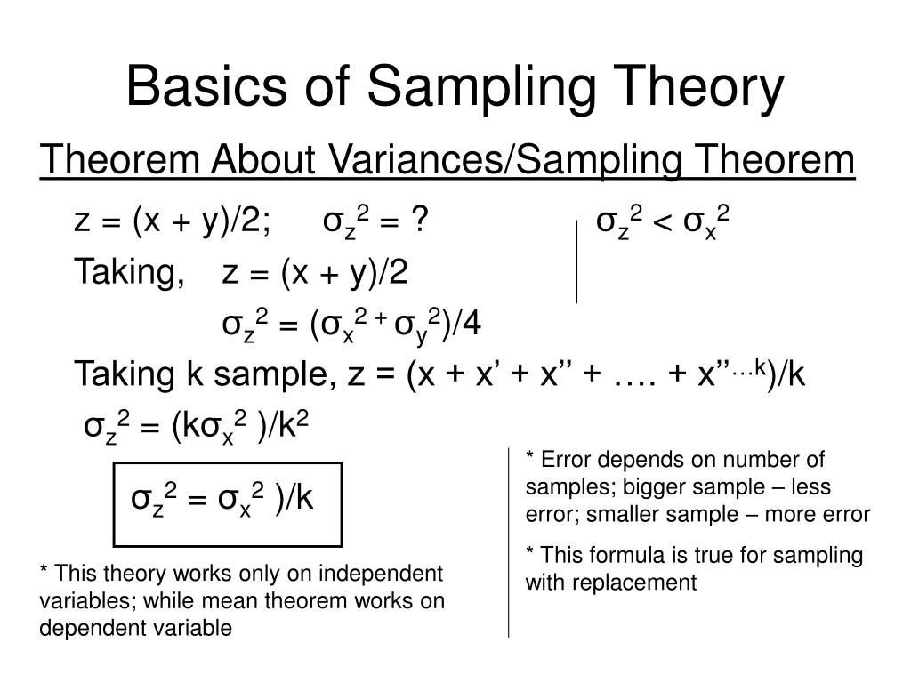 PPT Basics of Sampling Theory PowerPoint Presentation, free download