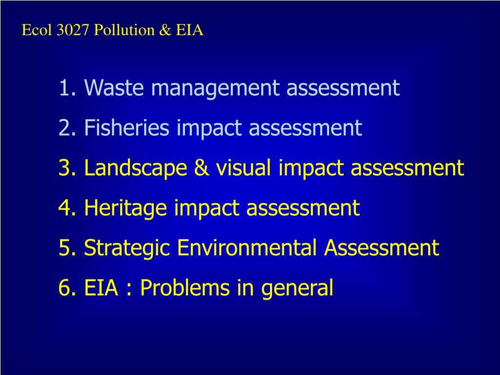 PPT Ecol 3027 Pollution & EIA PowerPoint Presentation, free download