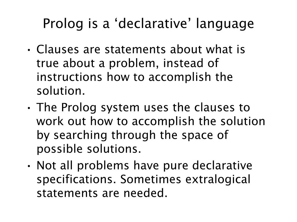 PPT Prolog Programming slides written by PowerPoint Presentation