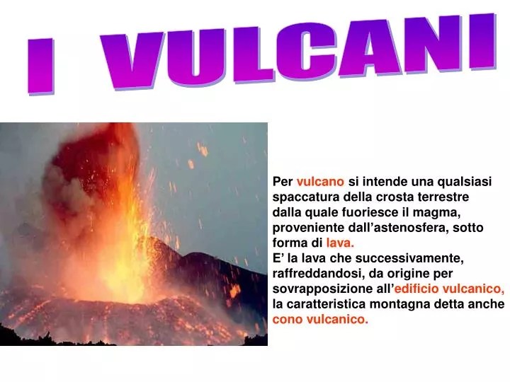 PPT I VULCANI PowerPoint Presentation, free download ID883023