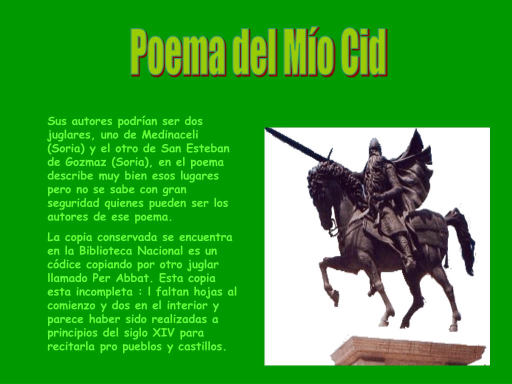 PPT El Mío Cid PowerPoint Presentation, free download