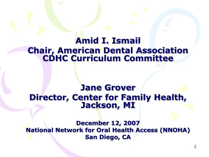 PPT Community Dental Health Coordinator (CDHC) PowerPoint Presentation ID88567