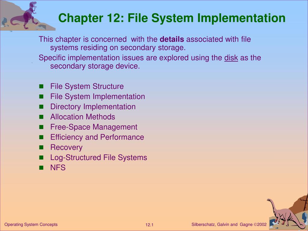 PPT Chapter 12 File System Implementation PowerPoint Presentation