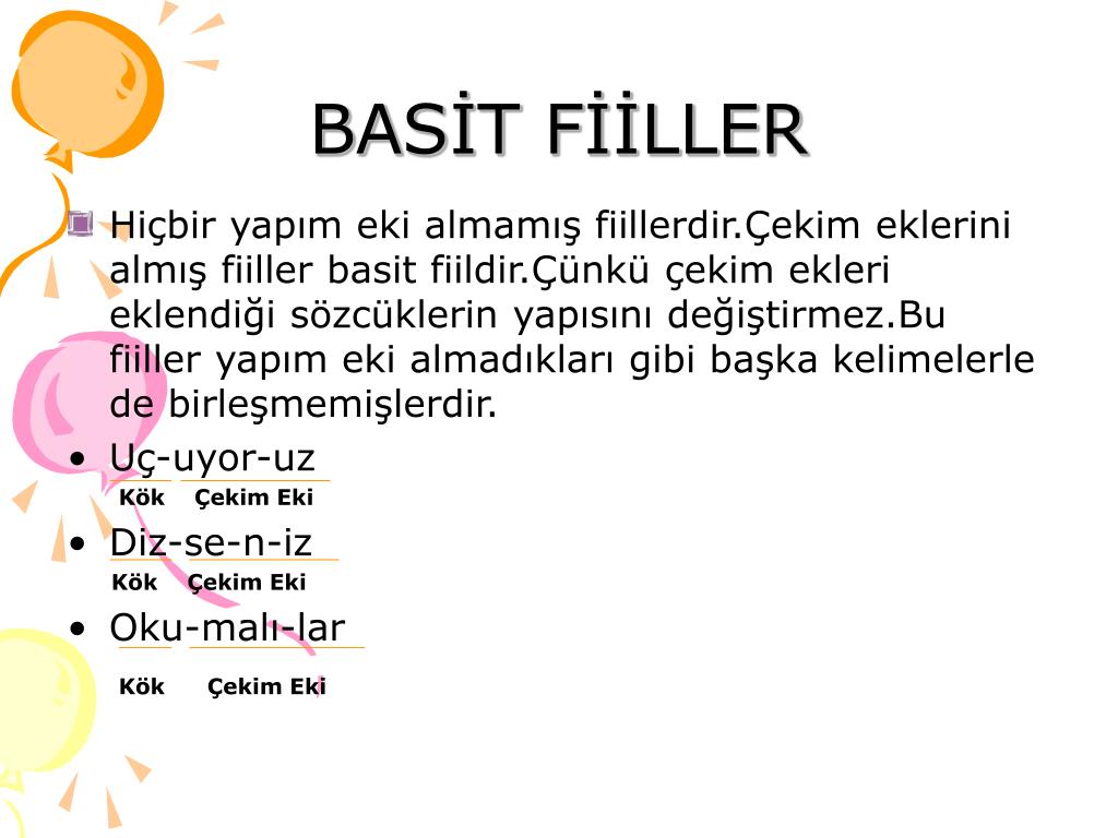 PPT YAPILARINA GÖRE FİİLLER PowerPoint Presentation, free download