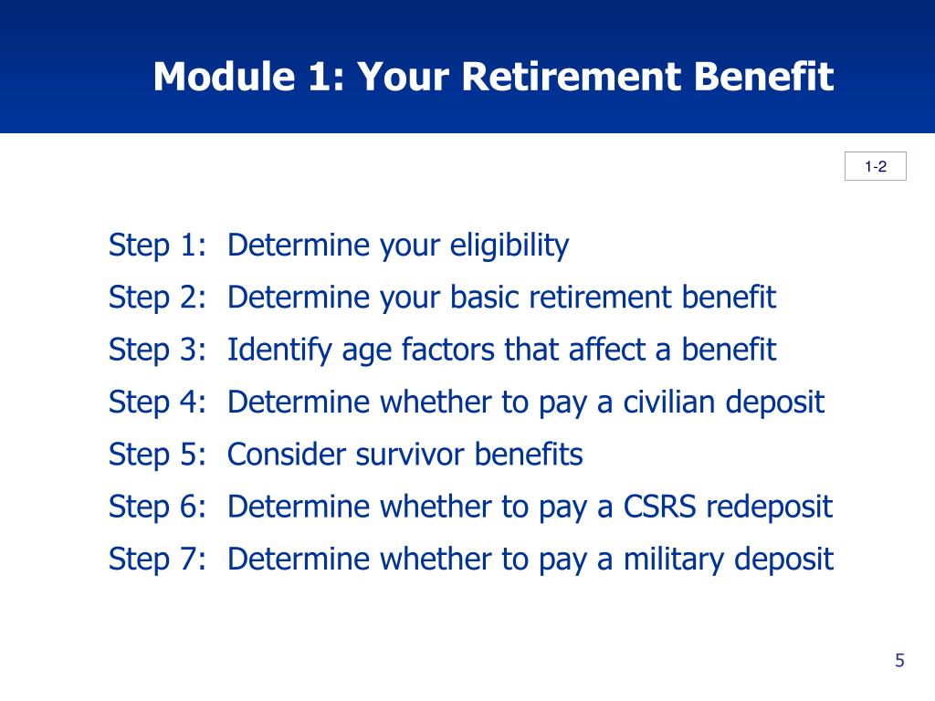 PPT Federal Retirement Benefits for FERS Employees