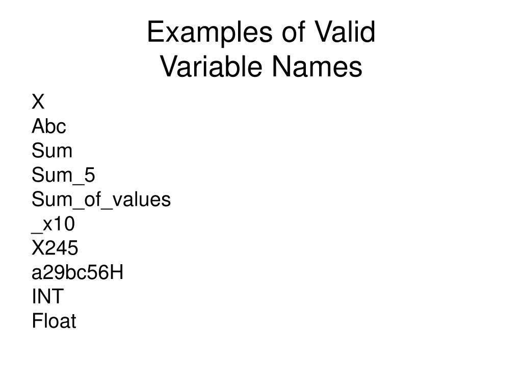 PPT Variables and Constants PowerPoint Presentation, free download