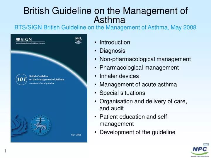 PPT British Guideline on the Management of Asthma BTS/SIGN British