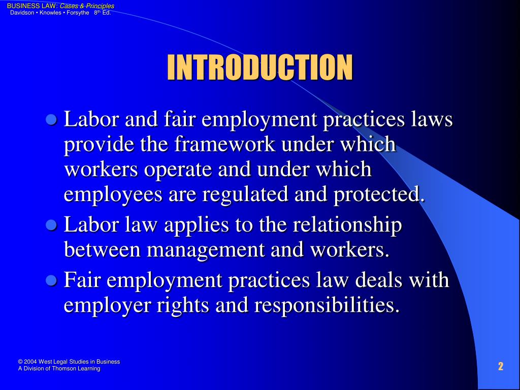 PPT CHAPTER 40 LABOR AND FAIR EMPLOYMENT PRACTICES PowerPoint