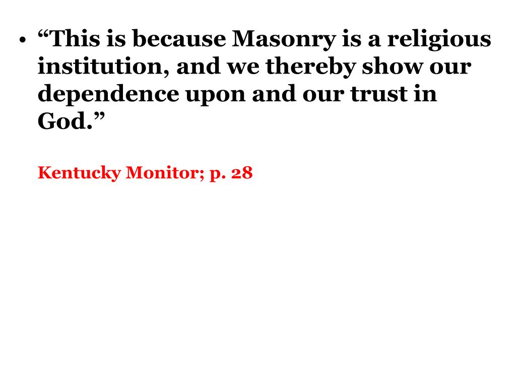 PPT MASONRY A False Religion PowerPoint Presentation, free download