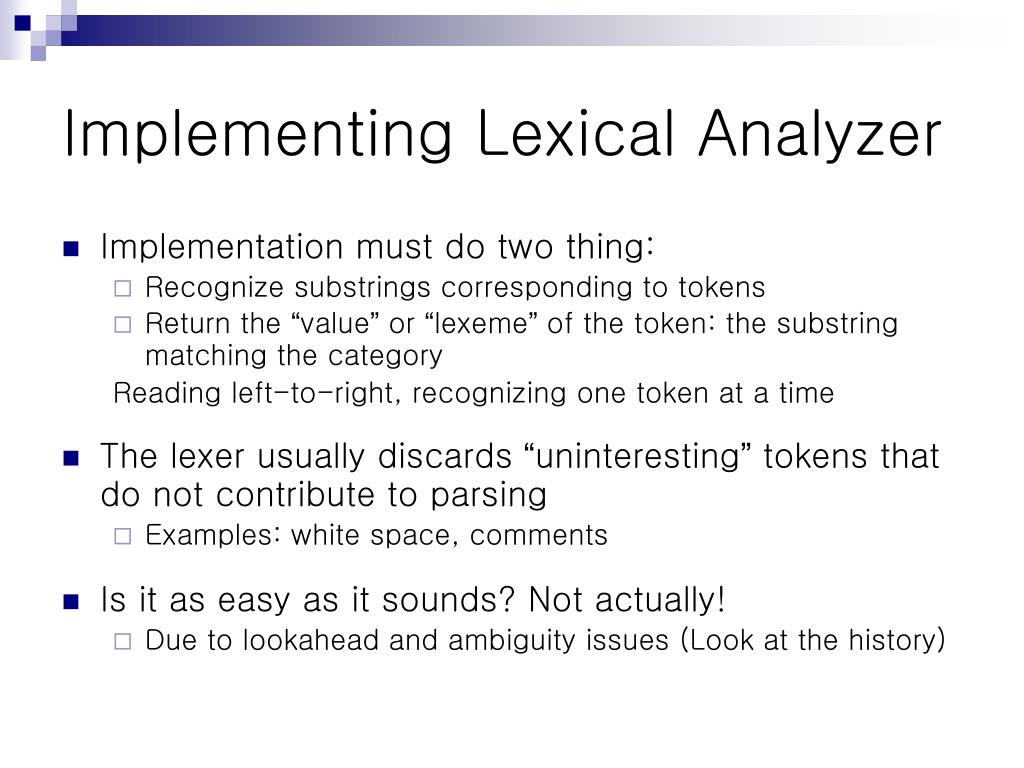 PPT Lexical Analysis PowerPoint Presentation, free download ID900755